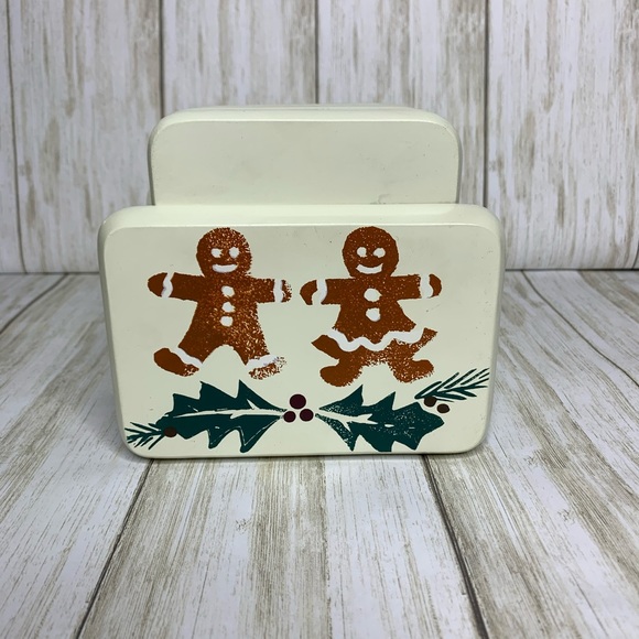Gingerbread coaster holder with 6 coasters - Picture 2 of 5